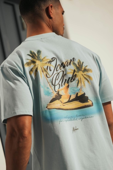 Malelions T-shirt MEN JETSKI T SHIRT MM1 HS25 63 301 LIGHT BLUE