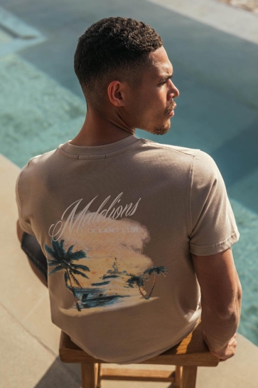 Malelions T-shirt MEN YACHT T SHIRT MM1 HS25 57 336 TAUPE
