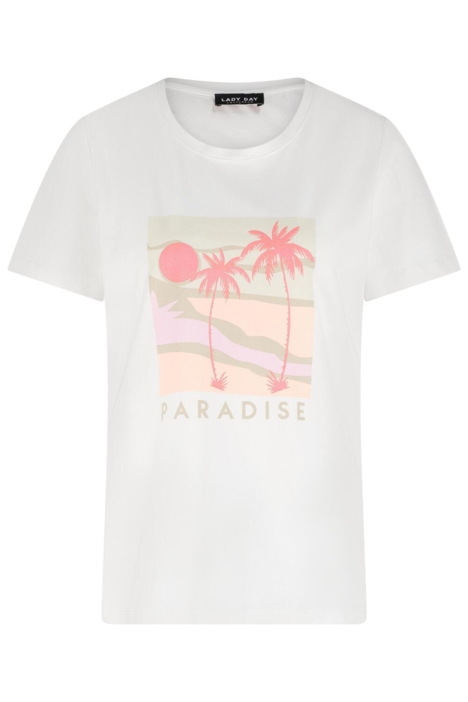 Lady Day ecru dames t-shirt | Vooraanzicht