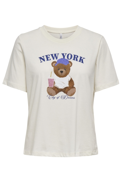 Only witte dames t-shirt | Vooraanzicht