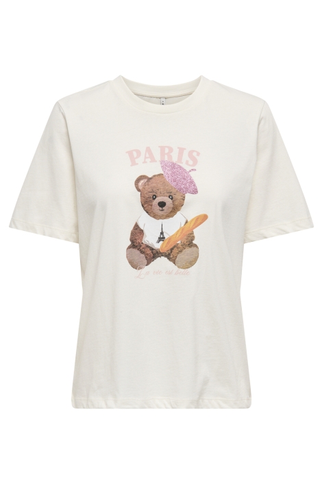 Only witte dames t-shirt | Vooraanzicht