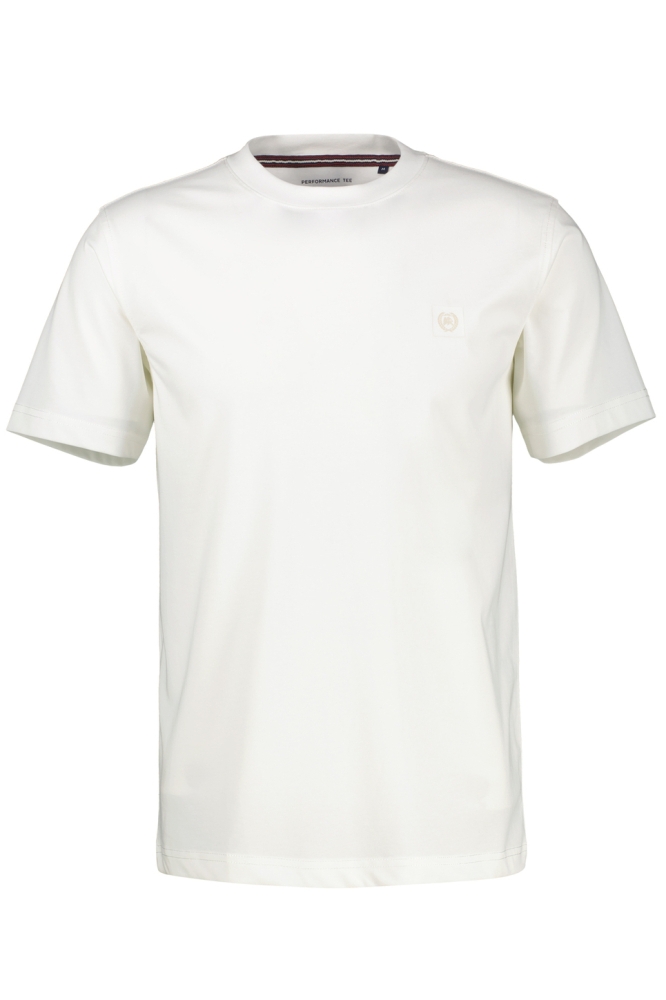 Lerros witte heren t-shirt | Vooraanzicht