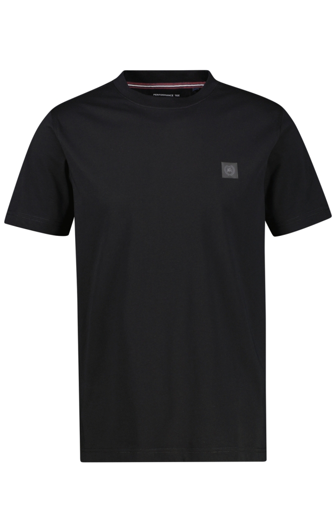 Lerros zwarte heren t-shirt | Vooraanzicht