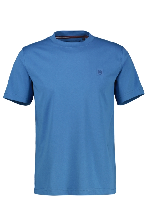 Lerros blauwe heren t-shirt | Vooraanzicht