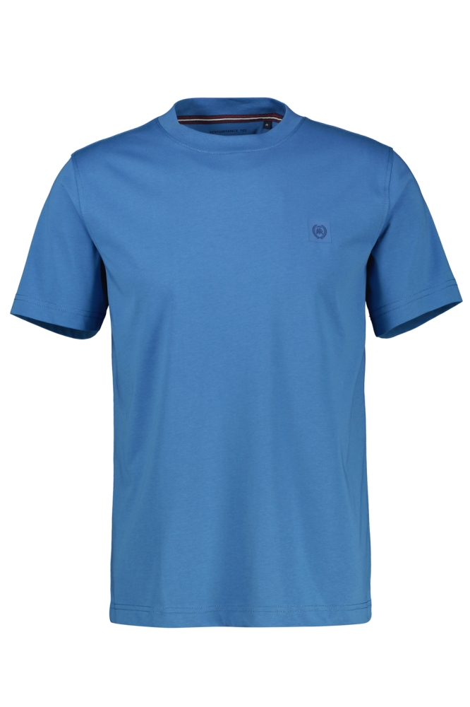 Lerros blauwe heren t-shirt | Vooraanzicht