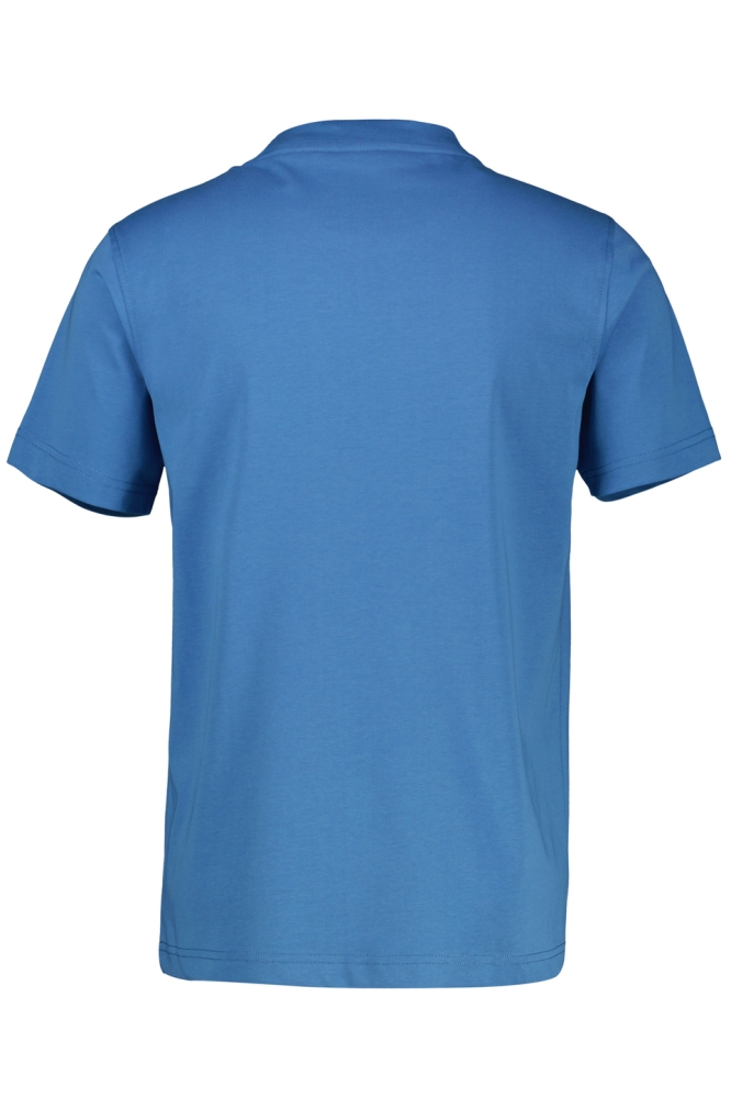 Lerros blauwe heren t-shirt | Achteraanzicht