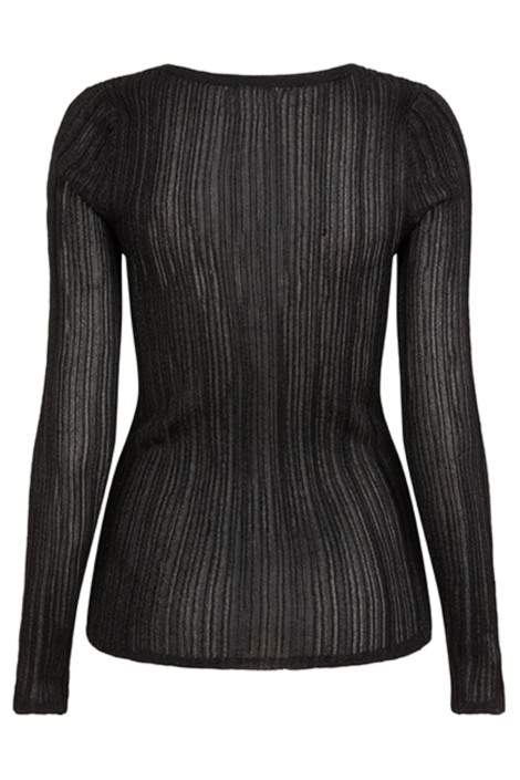 Lofty Manner zwarte dames t-shirt | Achteraanzicht