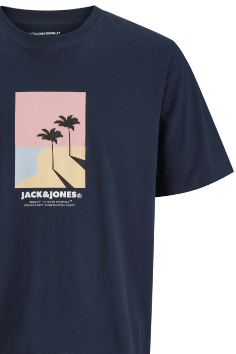 Jack & Jones blauwe heren t-shirt | Close up