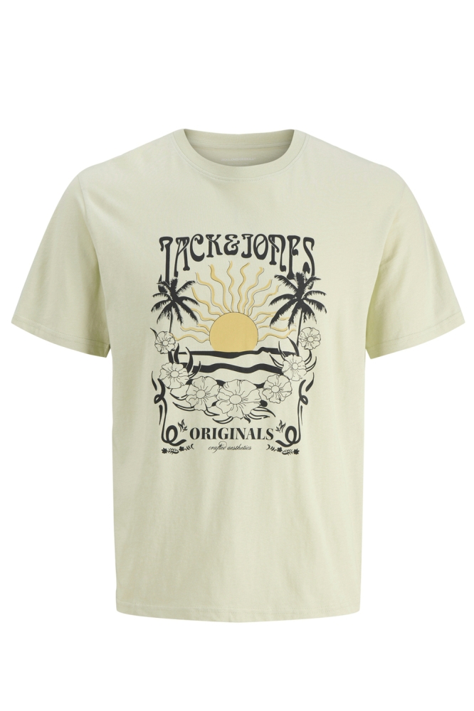 Jack & Jones groene heren t-shirt | Vooraanzicht