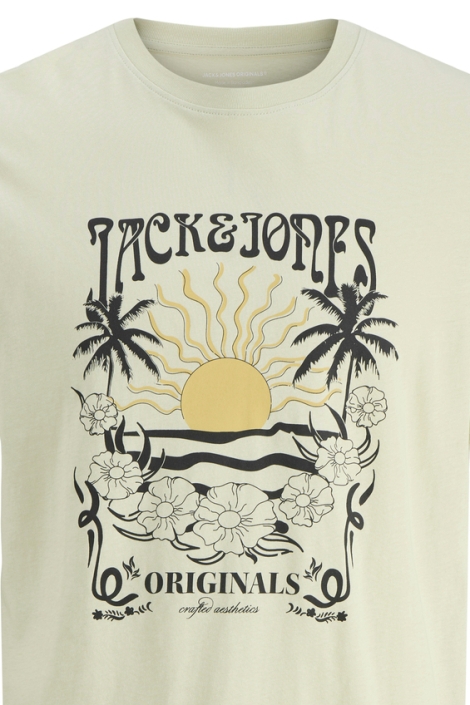 Jack & Jones groene heren t-shirt | Close up
