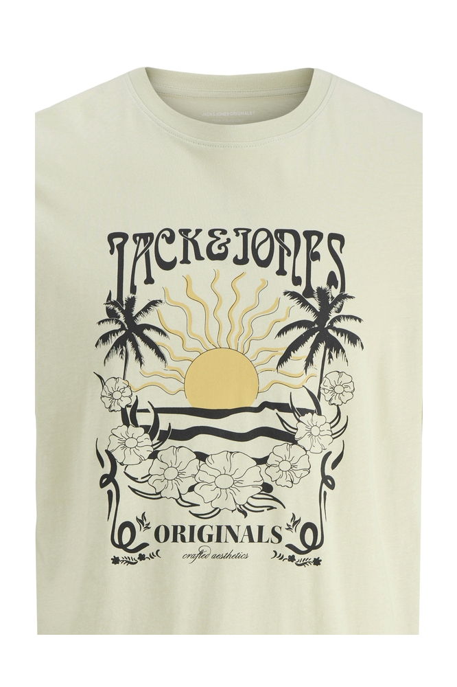 Jack & Jones groene heren t-shirt | Close up