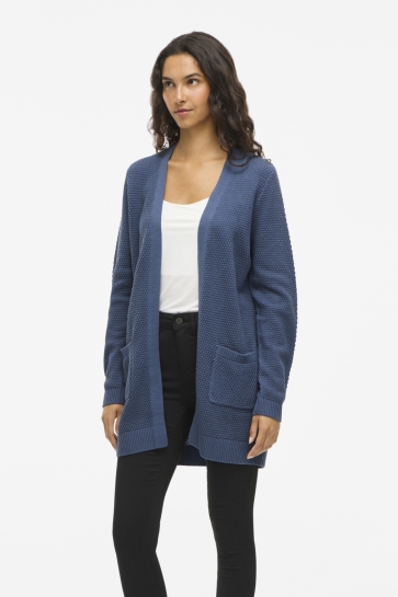 Vila Vest VIDALO L/S KNIT CARDIGAN- NOOS 14097125 VINTAGE INDIGO