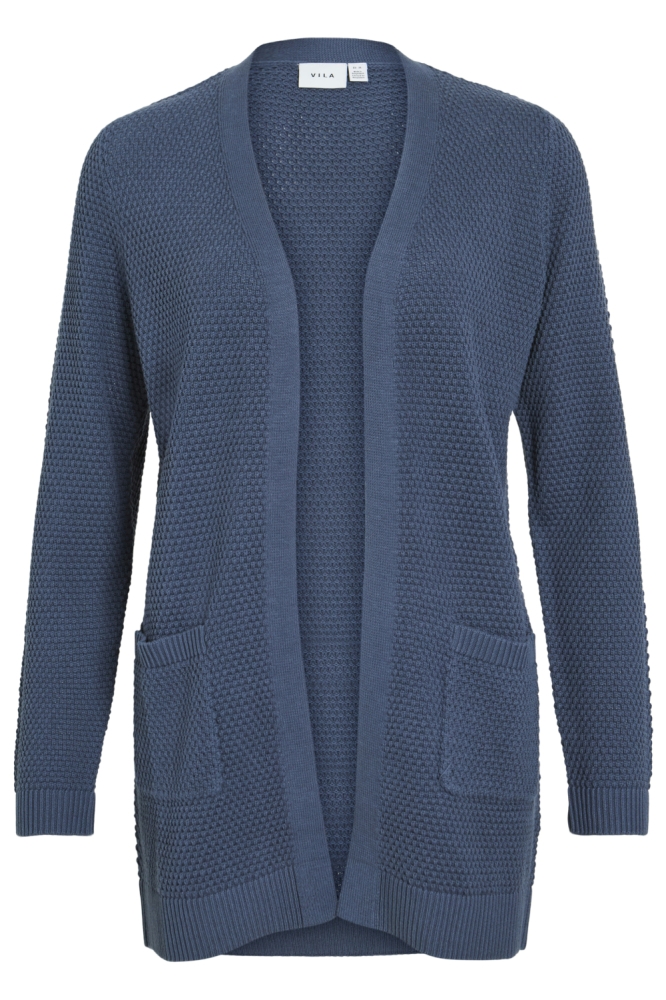 Vila blauwe dames vest | Vooraanzicht