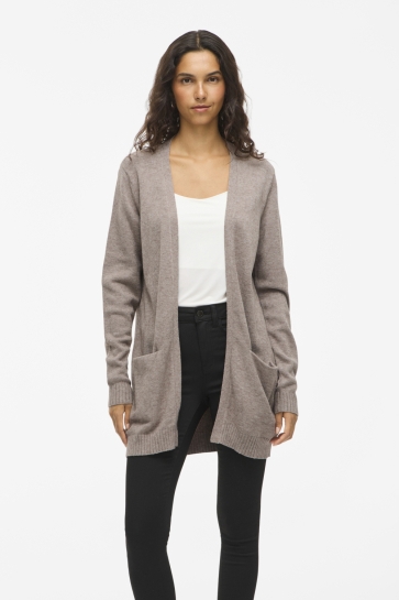 Vila Vest VIRIL OPEN L/S KNIT CARDIGAN - NOOS 14044041 Falcon/ MELANGE
