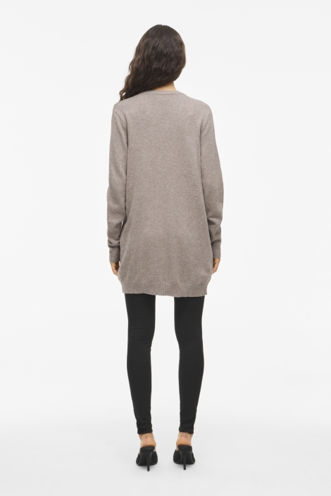 Vila bruine dames vest | Model achteraanzicht