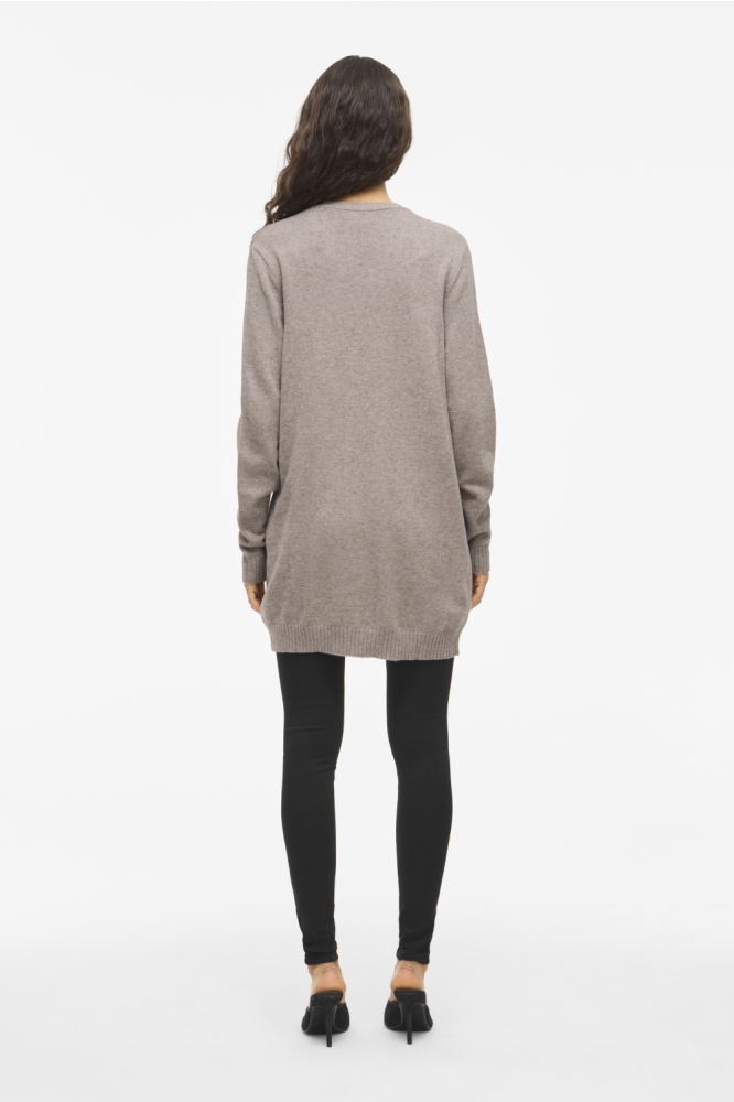 Vila bruine dames vest | Model achteraanzicht