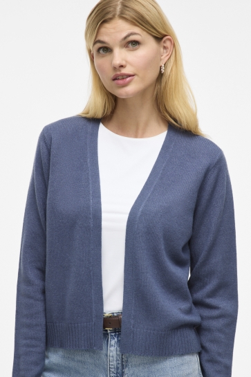 Vila Vest VIRIL SHORT L/S KNIT CARDIGAN-NOOS 14060800 VINTAGE INDIGO/DARK MELANGE