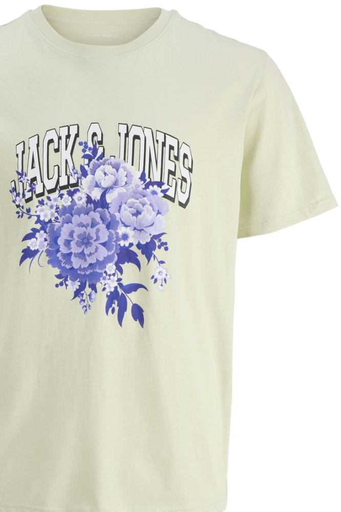 Jack & Jones groene heren t-shirt | Close up