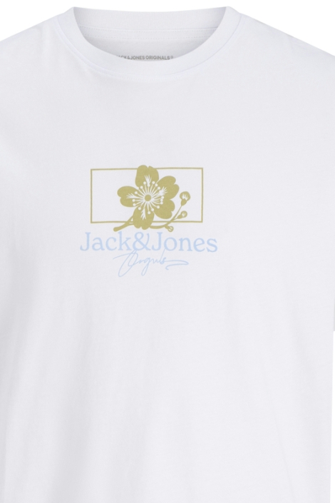 Jack & Jones witte heren t-shirt | Close up