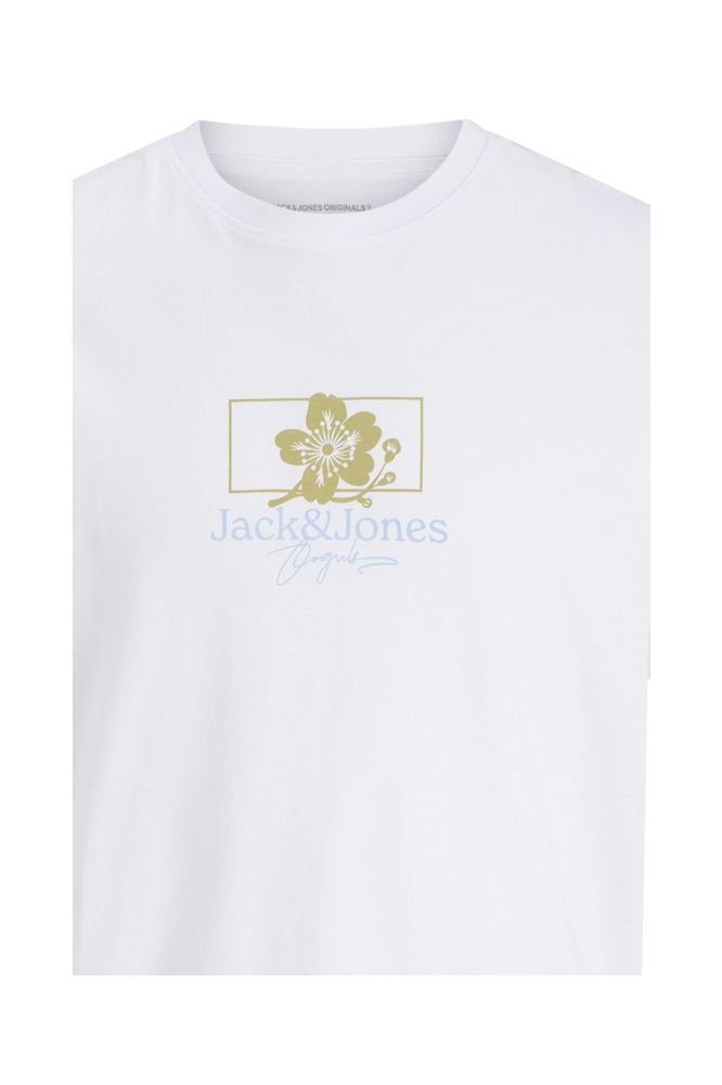 Jack & Jones witte heren t-shirt | Close up