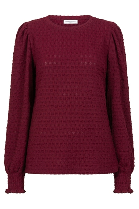 Lofty Manner bordeaux dames t-shirt | Vooraanzicht