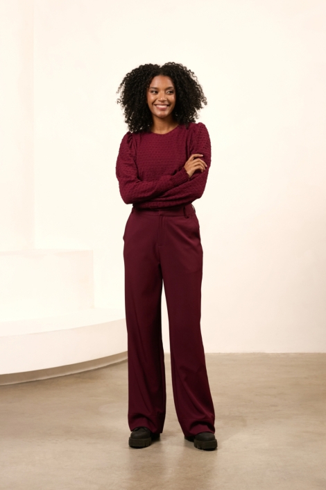 Lofty Manner bordeaux dames t-shirt | Model