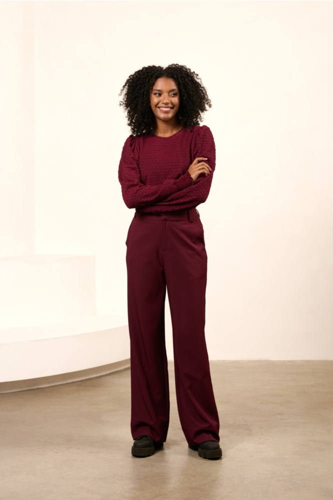 Lofty Manner bordeaux dames t-shirt | Model