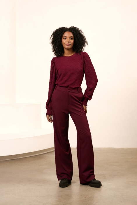 Lofty Manner bordeaux dames t-shirt | Model
