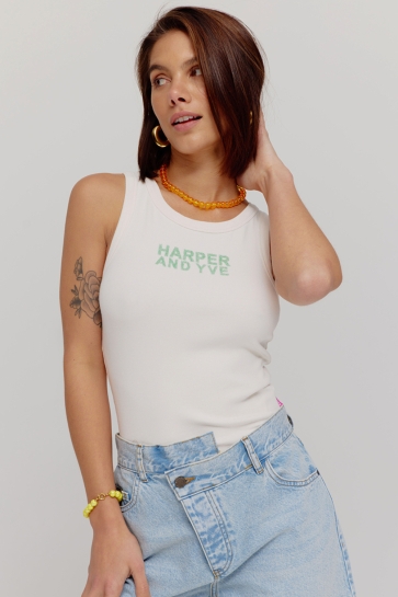 Harper & Yve Top YENN SS HS25P406 101 ECRU