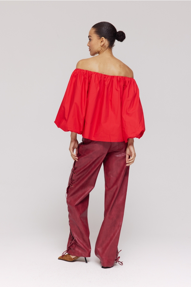 Harper & Yve rode dames t-shirt | Model