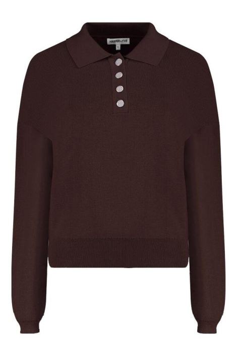 Harper & Yve bordeaux dames trui | Vooraanzicht