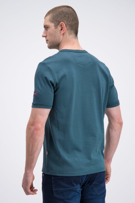 Gabbiano blauwe heren t-shirt | Model achteraanzicht