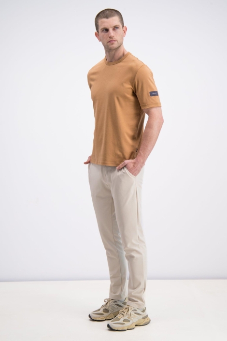 Gabbiano camel heren t-shirt | Model