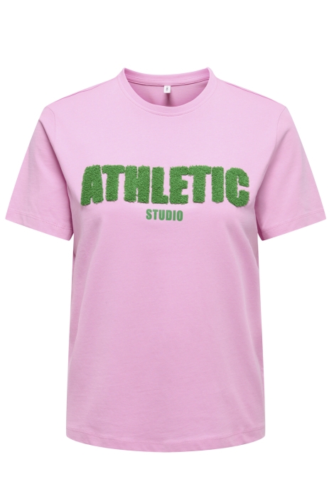 Only roze dames t-shirt | Vooraanzicht