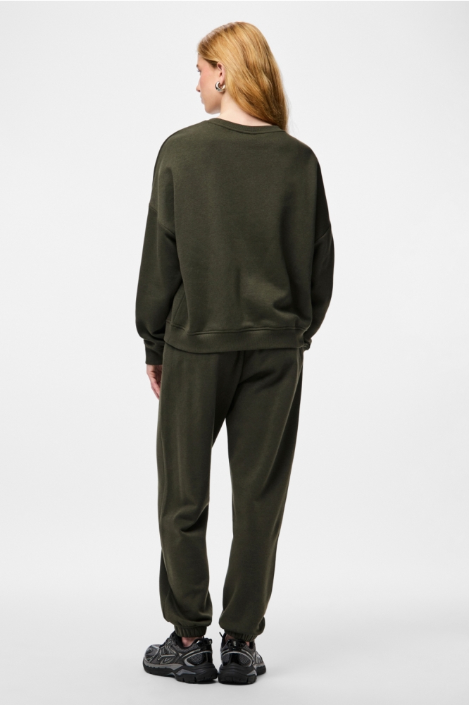Pieces groene dames sweater | Model