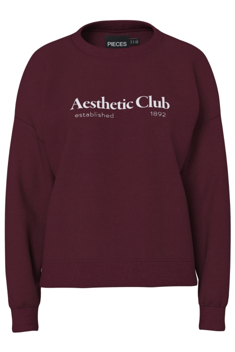 Pieces bordeaux dames sweater | Vooraanzicht