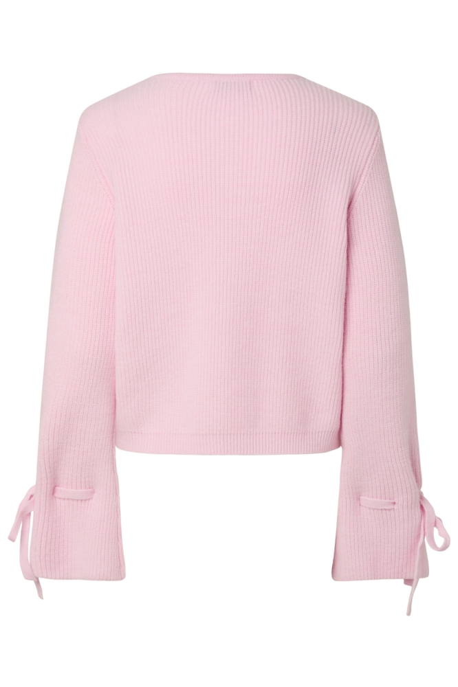 Pieces roze dames vest | Achteraanzicht