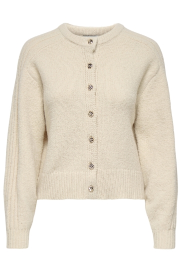 Jacqueline de Yong Vest JDYGWEN L/S O-NECK RAGLAN CARDIGAN 15361170 SANDSHELL