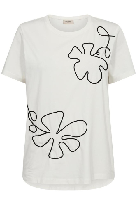 Freequent witte dames t-shirt | Vooraanzicht