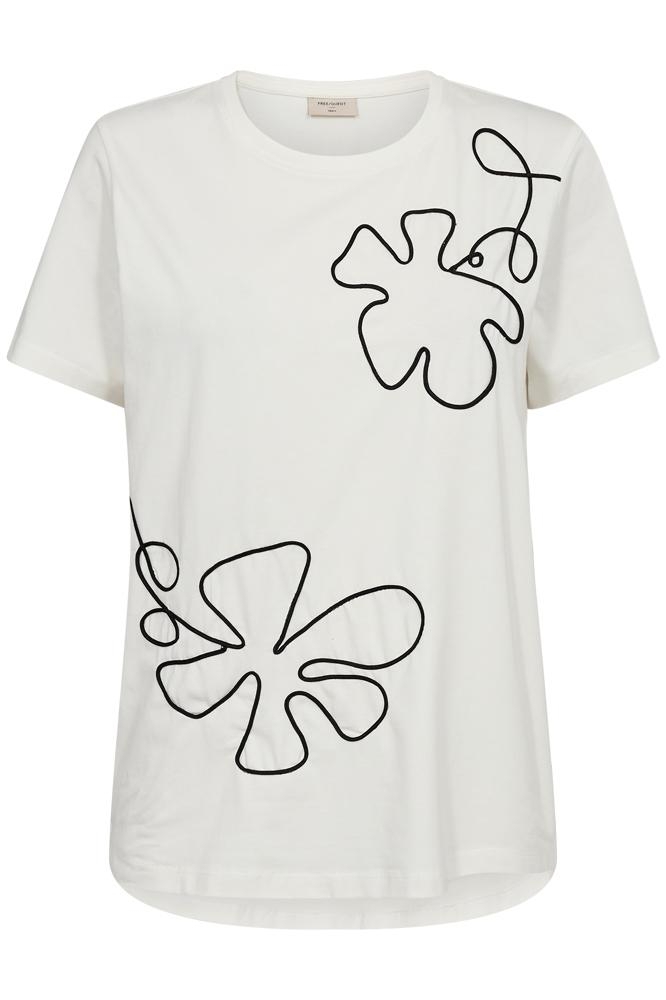 Freequent witte dames t-shirt | Vooraanzicht