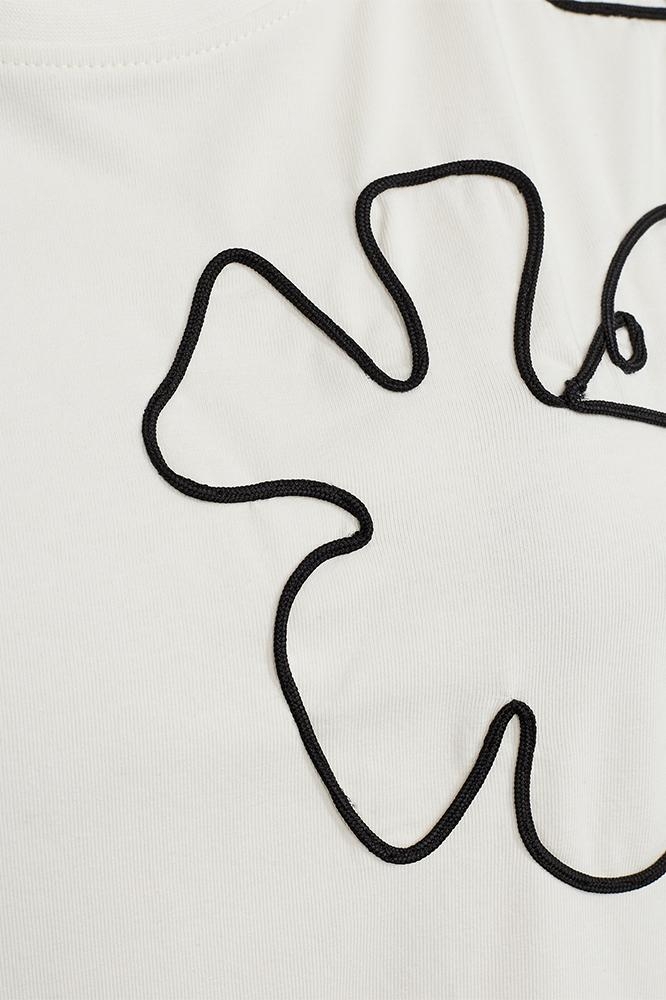 Freequent witte dames t-shirt | Close up