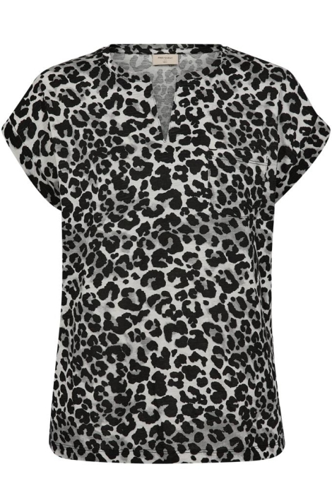 Freequent grijze dames t-shirt | Vooraanzicht