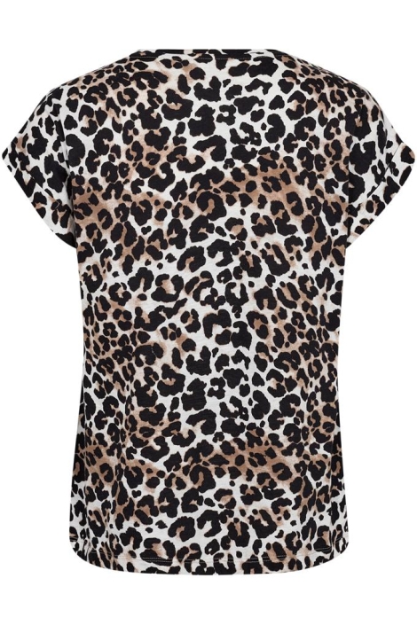 Freequent beige dames t-shirt | Achteraanzicht