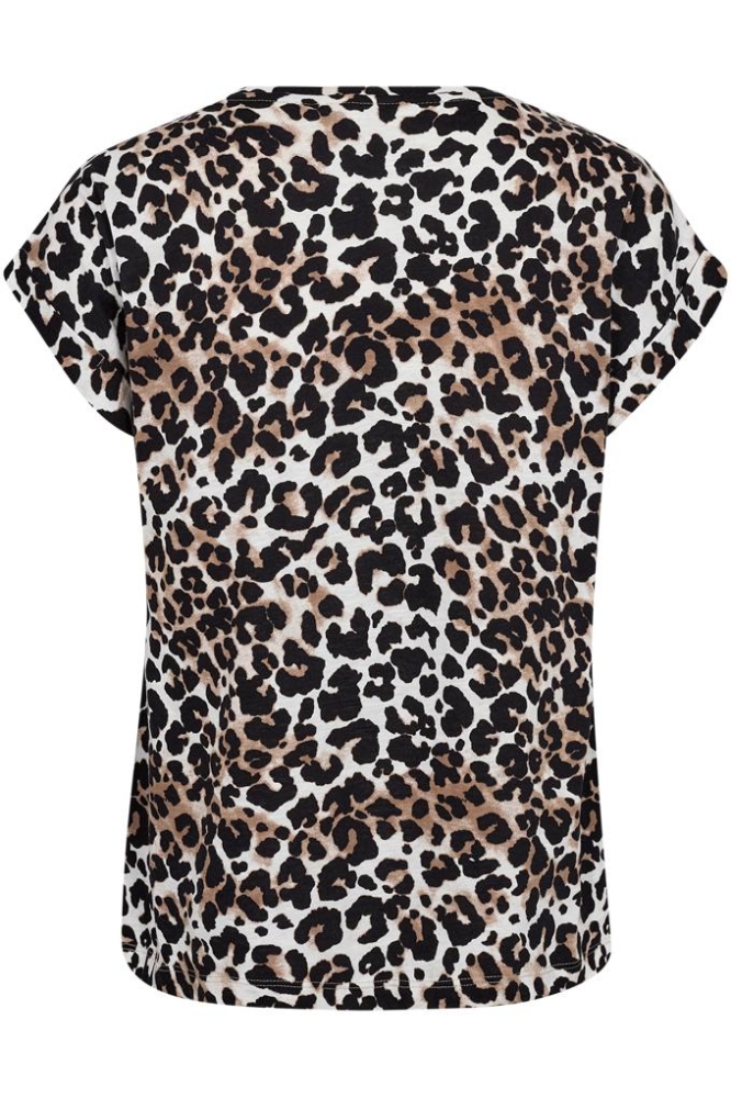 Freequent beige dames t-shirt | Achteraanzicht