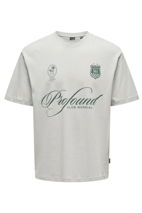 Only & Sons grijze heren t-shirt | Vooraanzicht