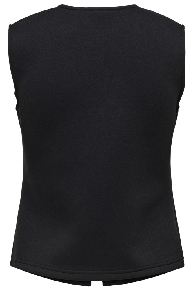 Only zwarte dames gilet | Achteraanzicht