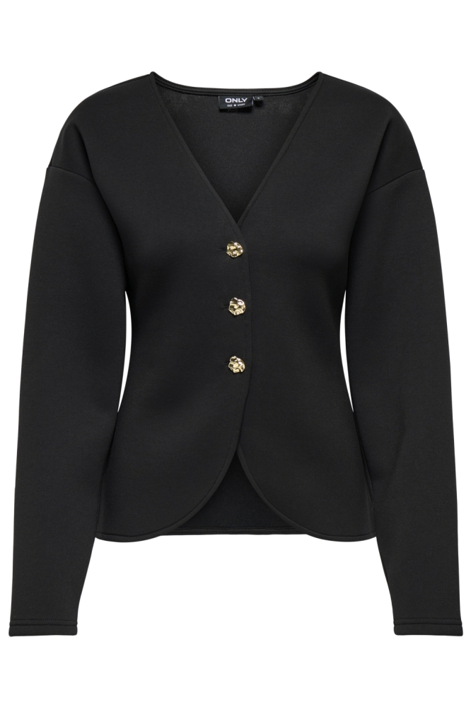 Only zwarte dames vest | Vooraanzicht