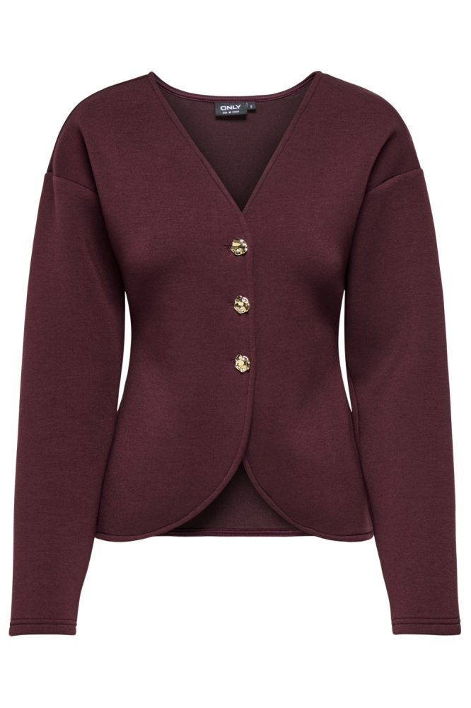 Only bruine dames vest | Vooraanzicht