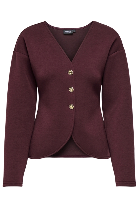 Only bordeaux dames vest | Vooraanzicht
