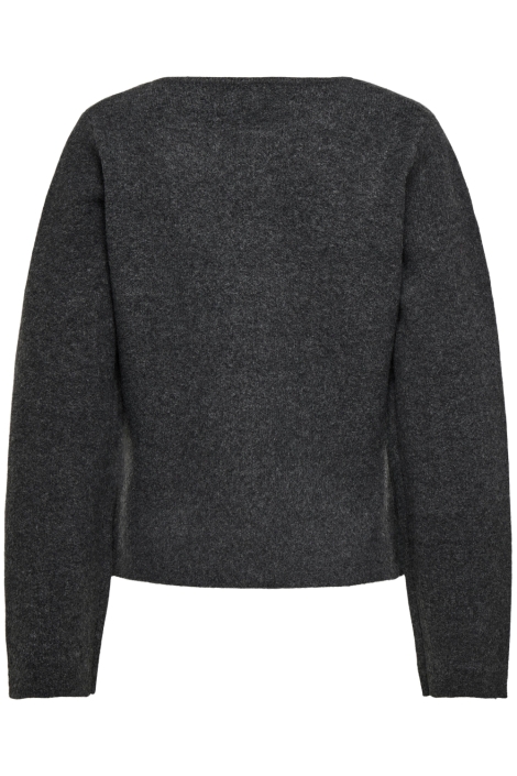 Only grijze dames vest | Achteraanzicht